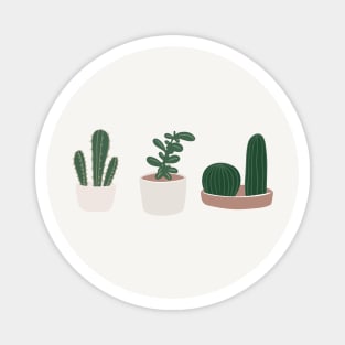 Minimalist cactus plants Magnet